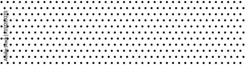Dots pattern vector. Polka dot background. Monochrome polka dots abstract background. Dot pattern print. Panorama view. Vector illustration