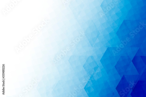 Ombre blue mosaic patterned background illustration