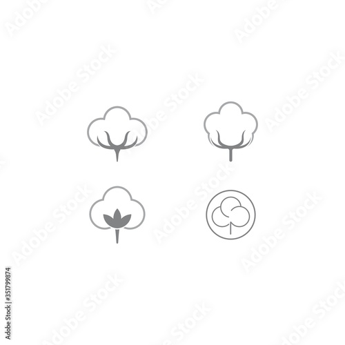 Cotton logo vector icon template