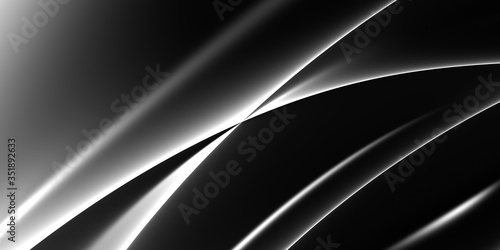 Black and white beauty volumetric background, simple tech, business background