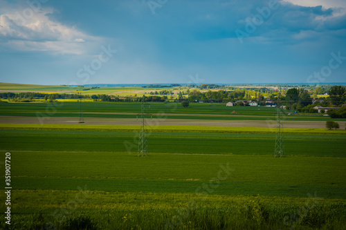 Krajobraz polskich pól rolnych
