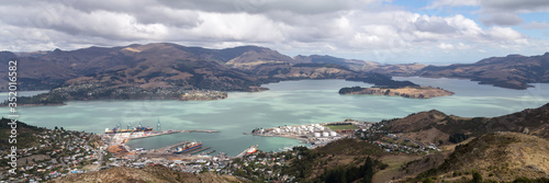 Christchurch in New Zealand. Panoramic view.