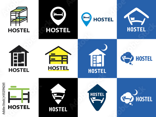 Vector logo of the hostel and hotel