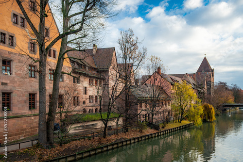 old town in the evening nuremberg