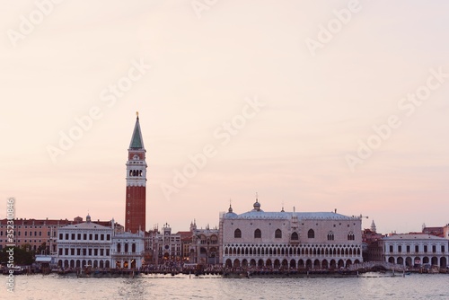 Skyline Of Venice With The Marcus Tower