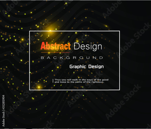 Abstract 3d background with with golden glittering dots.Vector geometric illustration Graphic design element.