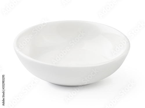 White bowl isolated on white background