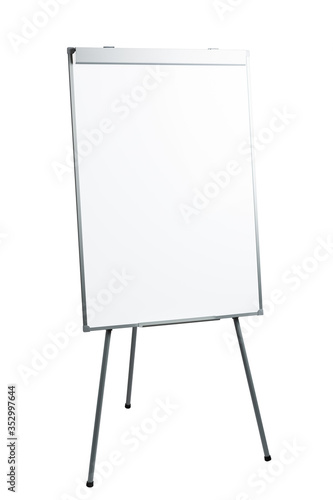 presentation flipchart easel stand board, isolated on white