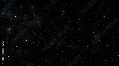 Night sky with stars sparkling on black background