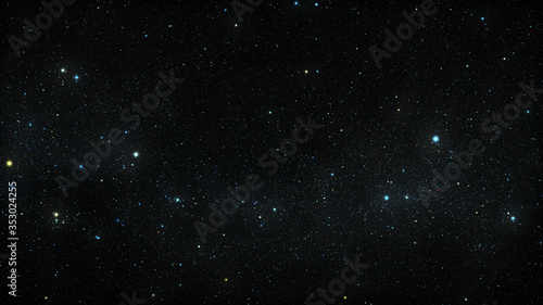 Night sky with stars sparkling on black background