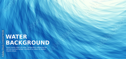Abstract blue sea wavy background