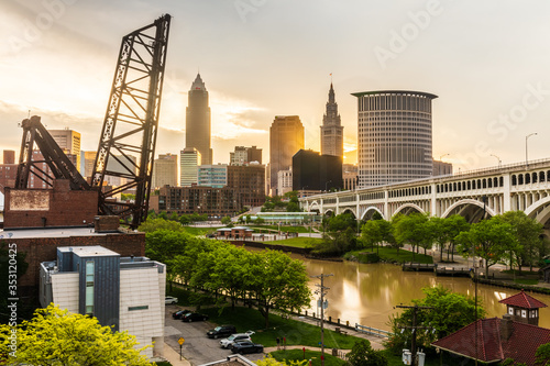 Cleveland Ohio Skyline Cityscape Landscape