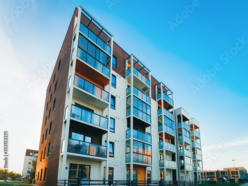 Apartment home and house residential building complex with gate_4x3