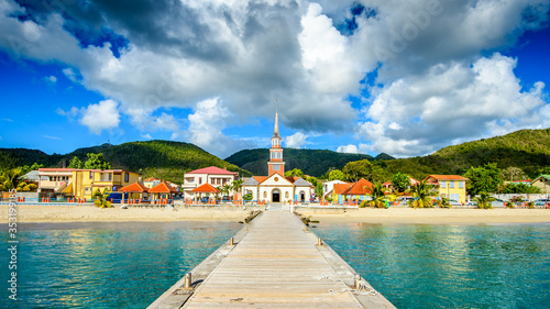 Dramatic sky over the Anses d'Arlet in Martinique 