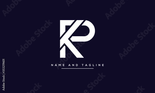 Alphabet letters monogram icon logo KP or PK