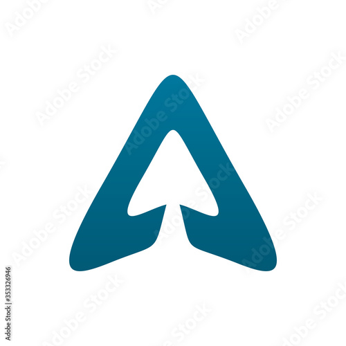 triangle arrow aero pyramid logo design