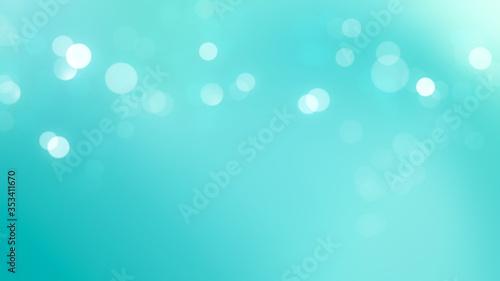 Abstract teal bokeh background 