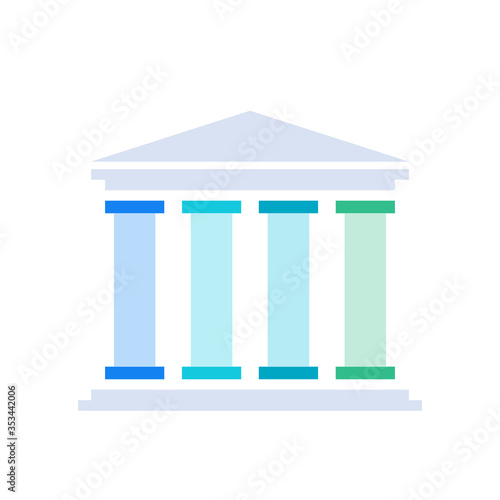 Four pillars diagram. Clipart image isolated on white background