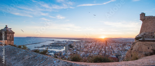 Marine landscape, Mediterranean Sea, Alicante, Valencia, Spain, Santa Barbara