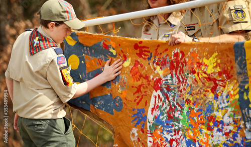 Boy Scout Crossing Over to Webelos