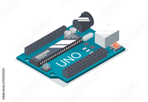 arduino uno board isometric