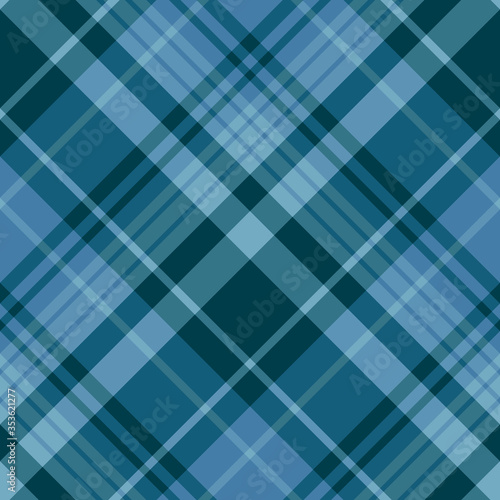 Seamless pattern in discreet dark blue colors for plaid, fabric, textile, clothes, tablecloth and other things. Vector image. 2