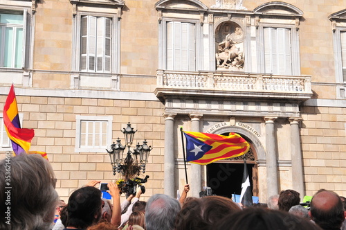 Catalan indy-movement protesting, Barceloa