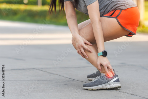 Hamstring pain common running injury.