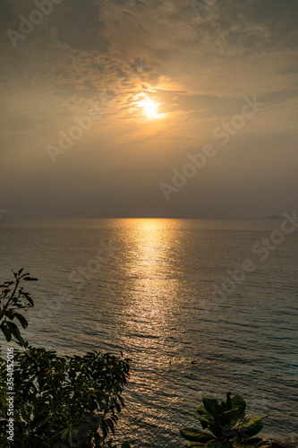 Sunset over tropical Perhentian Island, Malaysia