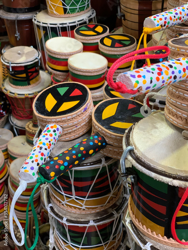 Crafts and souvenirs inside the traditional Mercado Modelo in Salvador