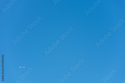 Background with airplane in the sky