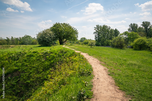 Fort V "Wlochy" at sunny day in Warsaw, Poland