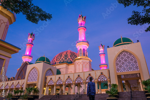 Hubbul Wathan Mosque, Islamic Centre of West Nusa Tenggara, Lombok, Indonesia at Sunrise