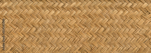 Woven bamboo mat texture banner