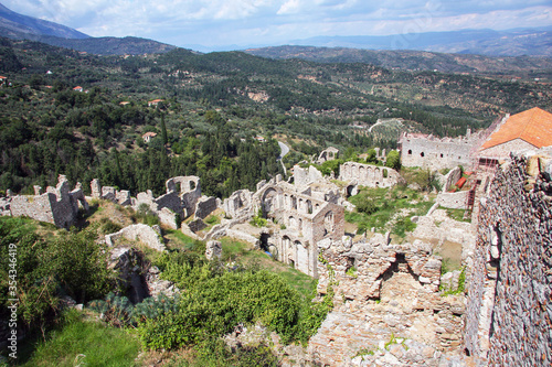 Ruins of ancient Mystra - the capital of the despotate Morea