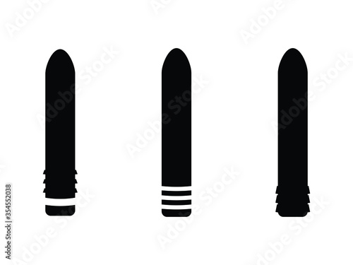 Adult Sex Toys. Various straight dildo set icon. EPS Vector