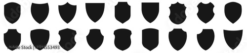 Shield icons set. Protect shield vector