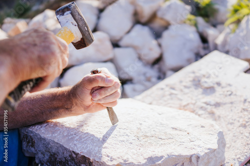 Stone carving