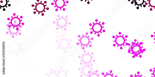 Light pink vector template with flu signs.
