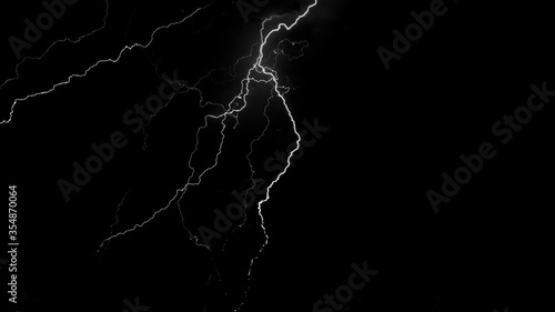 lightning in the black sky