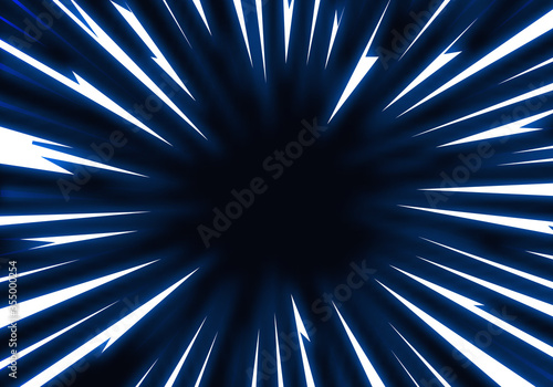 Vector Explosion Background with Shiny Thunderbolts. Abstract Glowing Energy Electric Effect