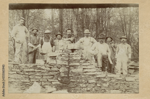 Antique 1885 Brick Masons From Iowa USA