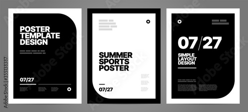 Simple template design with typography for poster, flyer or cover.