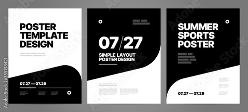 Simple template design with typography for poster, flyer or cover.