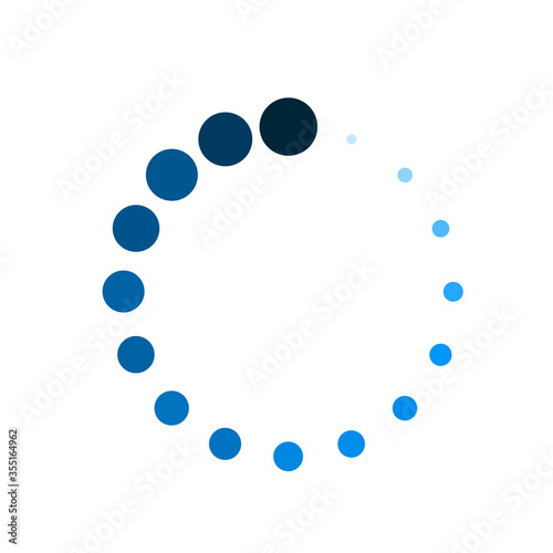 Circle loader. Wait load spinning circle preloader website template interface buffering waiting gif upload download, uploading indicator vector icon