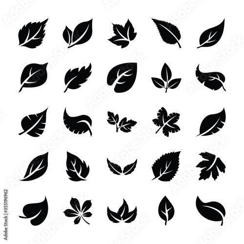 Leaf Glyph Icons 