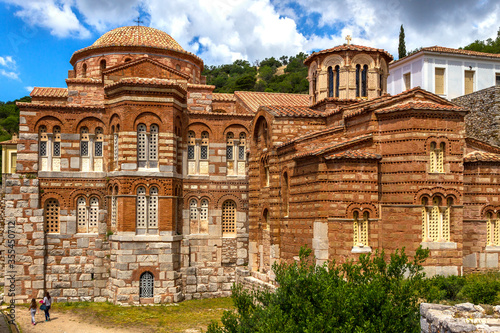 Hosios Loukas, a middle byzantine Greek Orthodox monastery, an UNESCO World Heritage Site, in Boeotia region, central Greece.