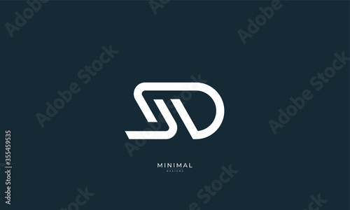 Alphabet letters icon logo SD