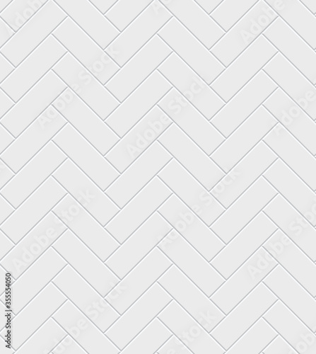 White Herringbone Zig Zag Bathroom Flooring Ceramic Tile Brick Seamless Repeat Vector Illustration Background