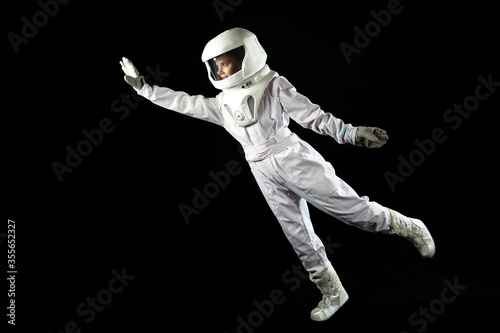 Astronaut in space, in zero gravity